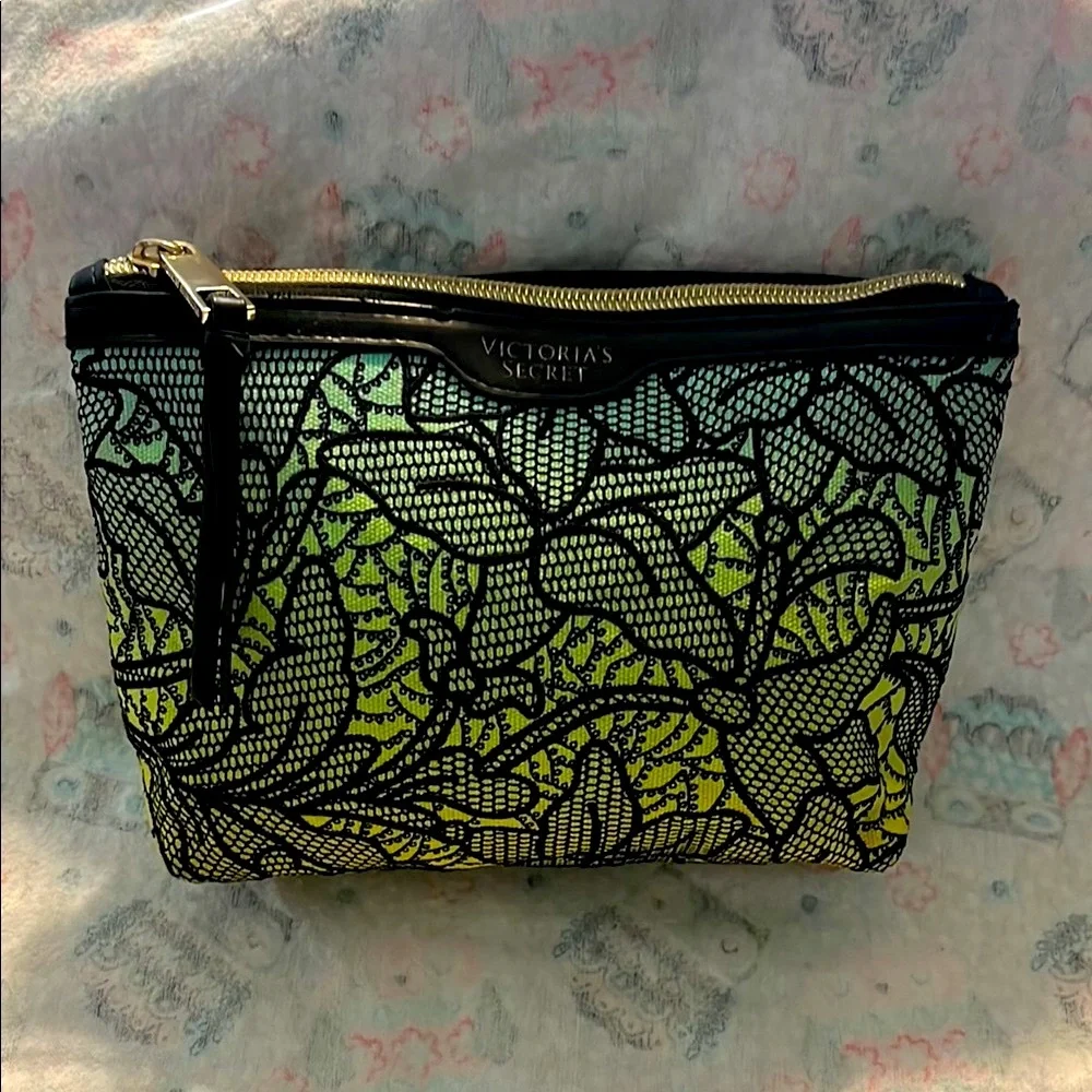 2 Victoria's Secret Cosmetic Bags with Zippered Closure
